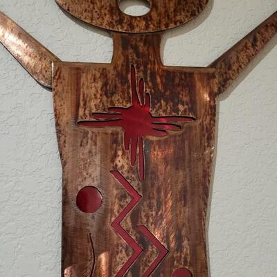 Lot 163: Pair of Metal Hanging Wall Sculptures