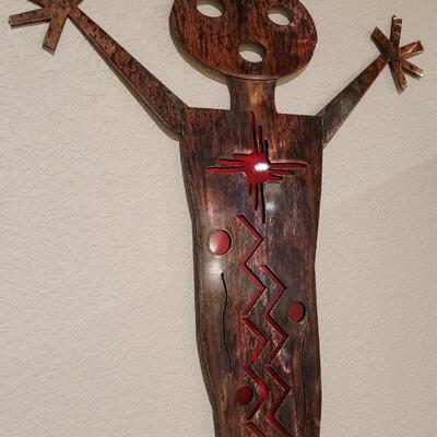 Lot 163: Pair of Metal Hanging Wall Sculptures