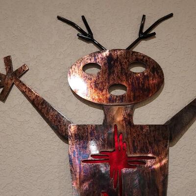 Lot 163: Pair of Metal Hanging Wall Sculptures