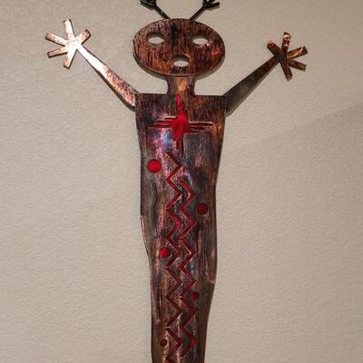 Lot 163: Pair of Metal Hanging Wall Sculptures