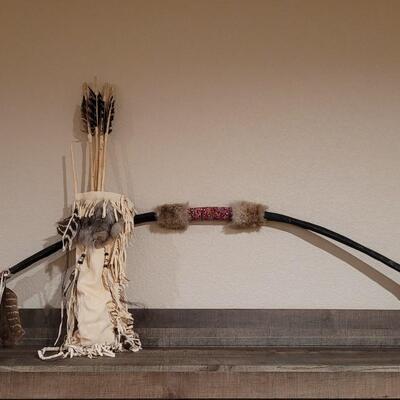 Lot 168: Native American Bow and Arrow Set