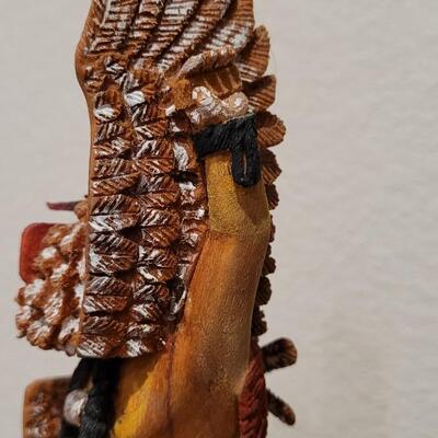 Lot 169: ED TEWANEMA Hand Carved "Kwahu - Eagle Dancer"Kachina Signed