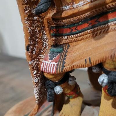 Lot 169: ED TEWANEMA Hand Carved "Kwahu - Eagle Dancer"Kachina Signed