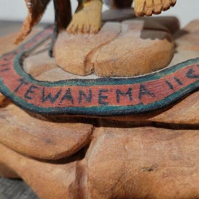 Lot 169: ED TEWANEMA Hand Carved "Kwahu - Eagle Dancer"Kachina Signed