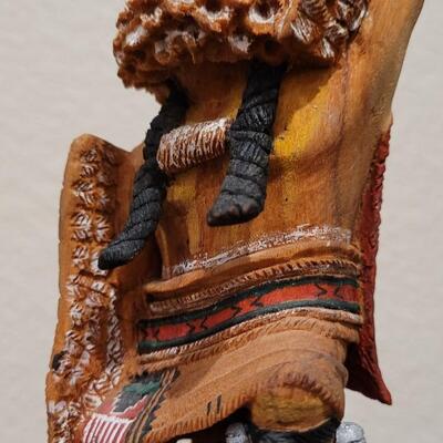 Lot 169: ED TEWANEMA Hand Carved "Kwahu - Eagle Dancer"Kachina Signed