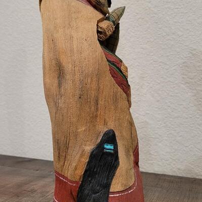 Lot 170: Hand Carved Kachina Sun DancerSigned 