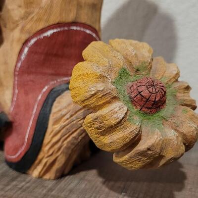 Lot 170: Hand Carved Kachina Sun DancerSigned 