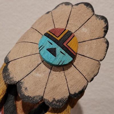 Lot 170: Hand Carved Kachina Sun DancerSigned 