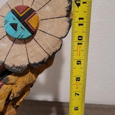 Lot 170: Hand Carved Kachina Sun DancerSigned 