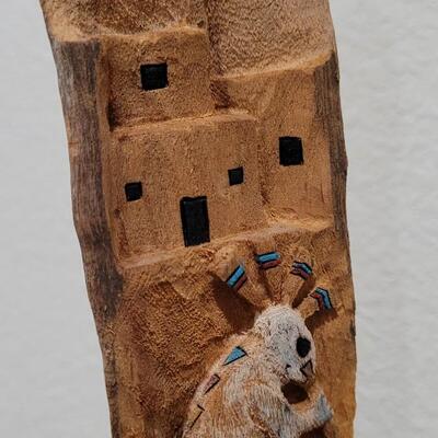 Lot 172: Hand Carved Native American Scene 