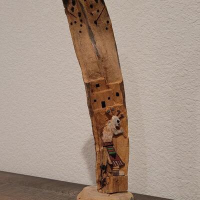 Lot 172: Hand Carved Native American Scene 