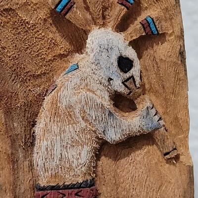 Lot 172: Hand Carved Native American Scene 