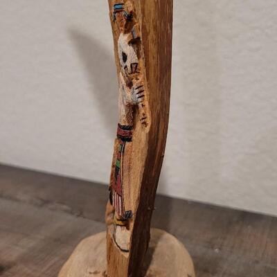 Lot 172: Hand Carved Native American Scene 