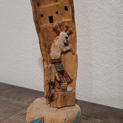 Lot 172: Hand Carved Native American Scene 