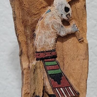 Lot 172: Hand Carved Native American Scene 
