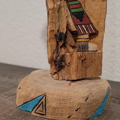 Lot 172: Hand Carved Native American Scene 