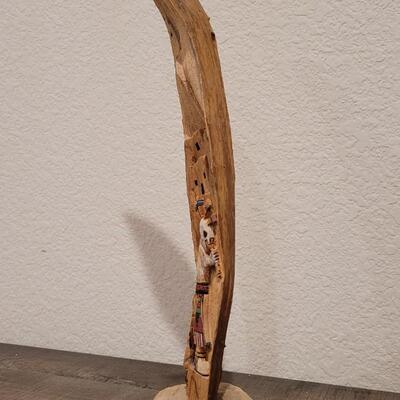 Lot 172: Hand Carved Native American Scene 