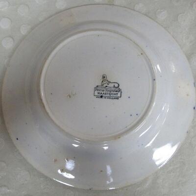 Antique Maastricht Holland Petrus Regout & Co Blue and White Plate