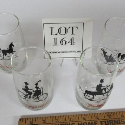 Vintage Set of 4 Transportation Tumblers