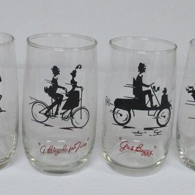 Vintage Set of 4 Transportation Tumblers