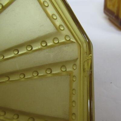 Vintage Satin Glass Covered Candy Box