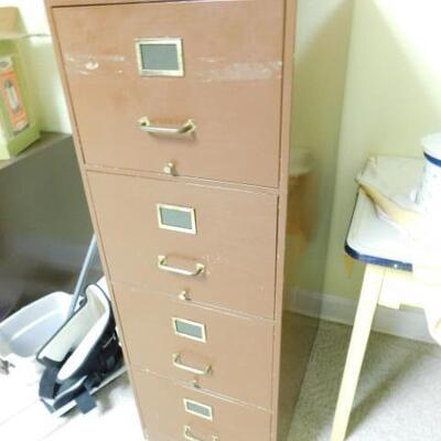 Vintage Metal Office Filing Cabinet 
