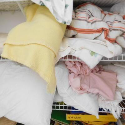 Large Closet Full of Bedding and Linens 