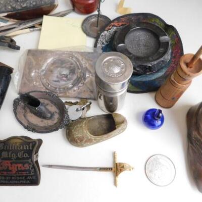 Nice Collection of Tin and Metal Office Trinkets