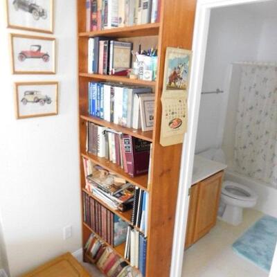 Tall Multi Shelf Solid Wood Book Case (No Contents)