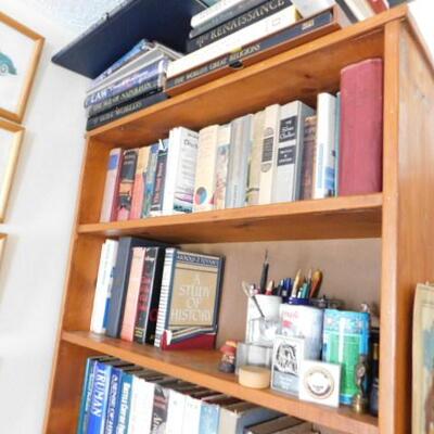 Tall Multi Shelf Solid Wood Book Case (No Contents)