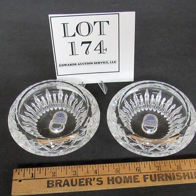 Pair Princess House Double Candle Holders For Tapers and Pillars