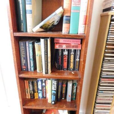Solid Wood Book Case and Books Mostly Fiction 