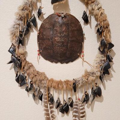 Lot 178: Native American Dream Catcher with Turtle Shell  
