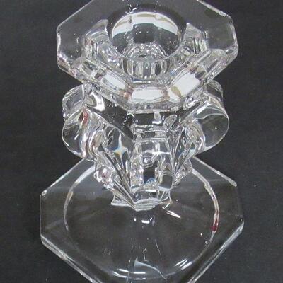 Small Crystal Glass Candle Holder, Good Quality