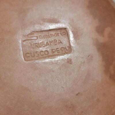 Lot 182: Bowl and Plate Set CUSCO PERU Signed 