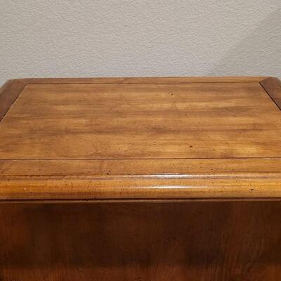 Lot 183: Vintage Side Table w/ Magazine Rack