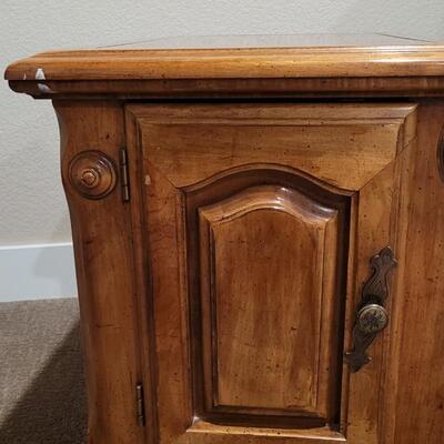 Lot 183: Vintage Side Table w/ Magazine Rack