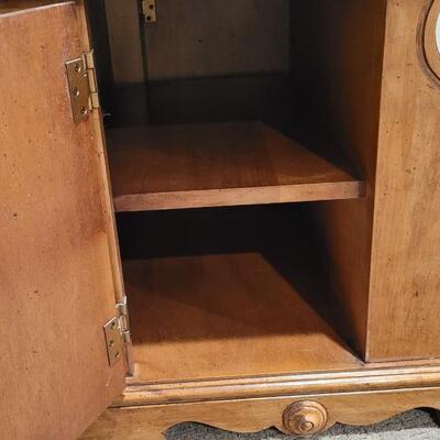 Lot 183: Vintage Side Table w/ Magazine Rack