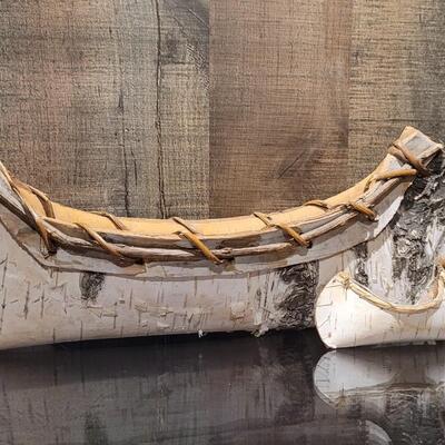 Lot 185: Home Deco Art Canoe Set by High Country Arts