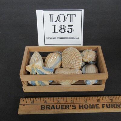 Ceramic Shells In Wood Box
