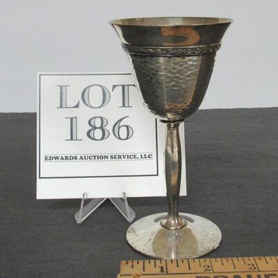 Vintage Homan Plate Wine Goblet, WM Mounts