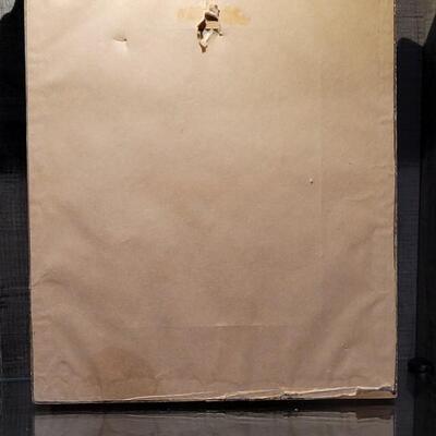 Lot 195: Vintage Framed Art Print of Woman Creating Needlepoint 