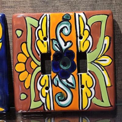 Lot 196: (3) Original Mexico Handpainted Outlet Covers 
