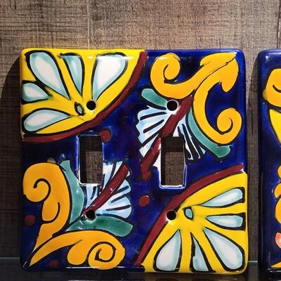 Lot 196: (3) Original Mexico Handpainted Outlet Covers 