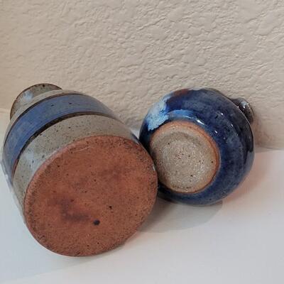 Lot 199: (2) Small Home Deco Pottery Art Jugs