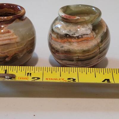 Lot 200: Pair of Small Marble Vessels 