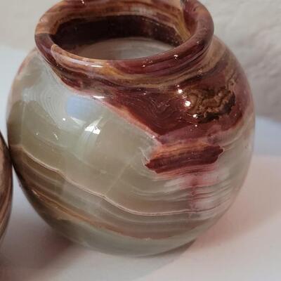 Lot 200: Pair of Small Marble Vessels 