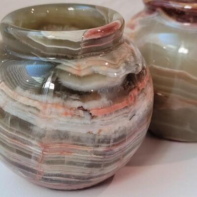 Lot 200: Pair of Small Marble Vessels 