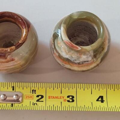 Lot 200: Pair of Small Marble Vessels 