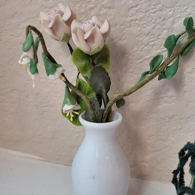 Lot 202: (2) Small Home Deco Accent Flower Arrangements
